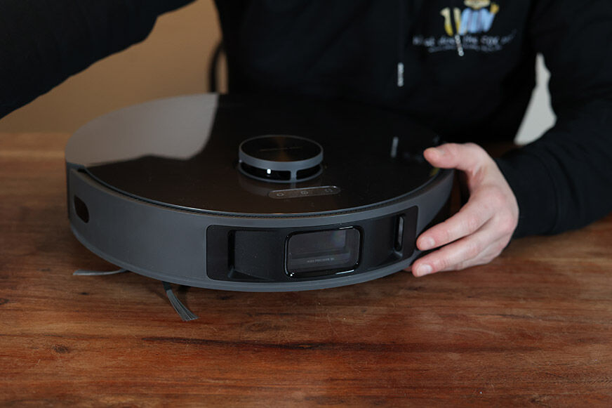 Die 3D-Hinderniserkennung des Dreame L10s Pro ist zu sehen.